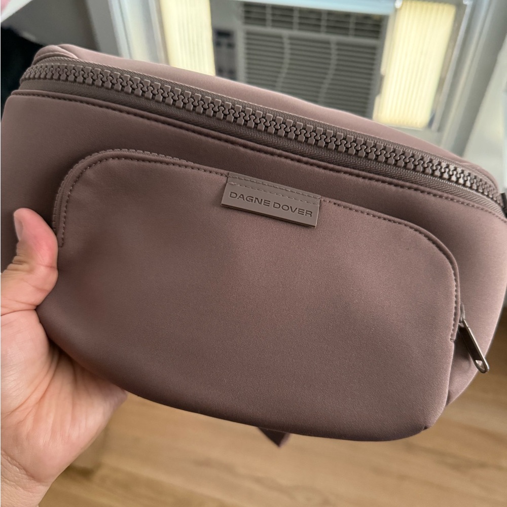Dagne Dover Brown Belt Bag Sleek Minimalist Design
